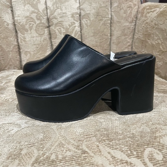 A New Day Womens Cheyenne Platform Clog Heels Black Size 7 NWT - Picture 4 of 9